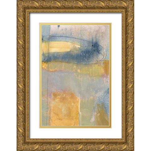 Pastel Fusion IV Gold Ornate Wood Framed Art Print with Double Matting by Goldberger, Jennifer