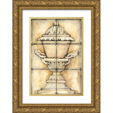 Ceramic Urn I Gold Ornate Wood Framed Art Print with Double Matting by Goldberger, Jennifer