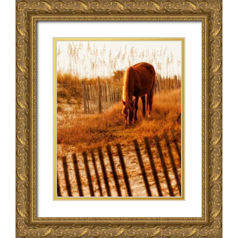 Solitary Light Gold Ornate Wood Framed Art Print with Double Matting by PHBurchett