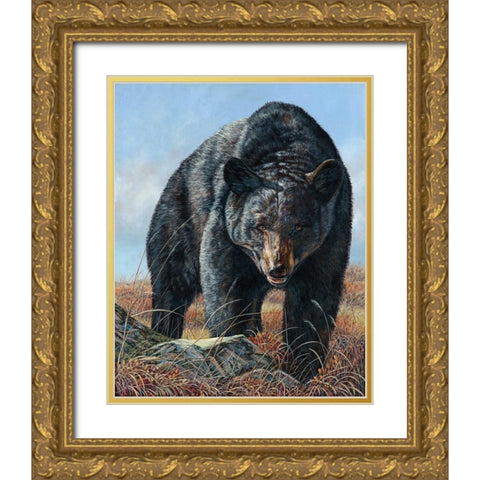 Surprise Meeting Gold Ornate Wood Framed Art Print with Double Matting by Mock, Carolyn