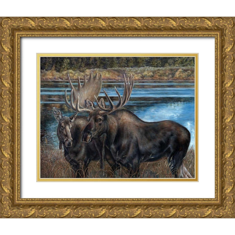 Hello Handsome Gold Ornate Wood Framed Art Print with Double Matting by Mock, Carolyn