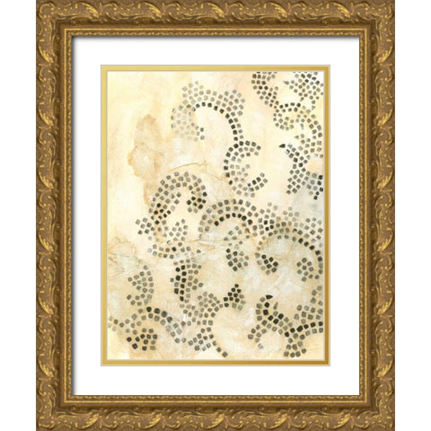 Antique Mosaic I Gold Ornate Wood Framed Art Print with Double Matting by Zarris, Chariklia