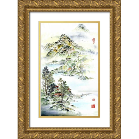 Coming Home Gold Ornate Wood Framed Art Print with Double Matting by Rae, Nan
