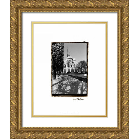Notre Dame Cathedral I Gold Ornate Wood Framed Art Print with Double Matting by DeNardo, Laura