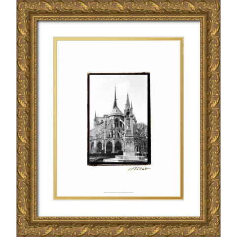 Notre Dame Cathedral III Gold Ornate Wood Framed Art Print with Double Matting by DeNardo, Laura