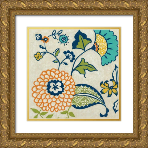 Joyous Garden I Gold Ornate Wood Framed Art Print with Double Matting by Zarris, Chariklia