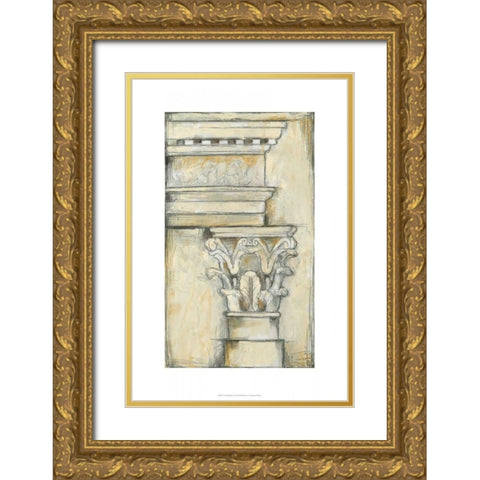 Cornice Rendering I Gold Ornate Wood Framed Art Print with Double Matting by Goldberger, Jennifer