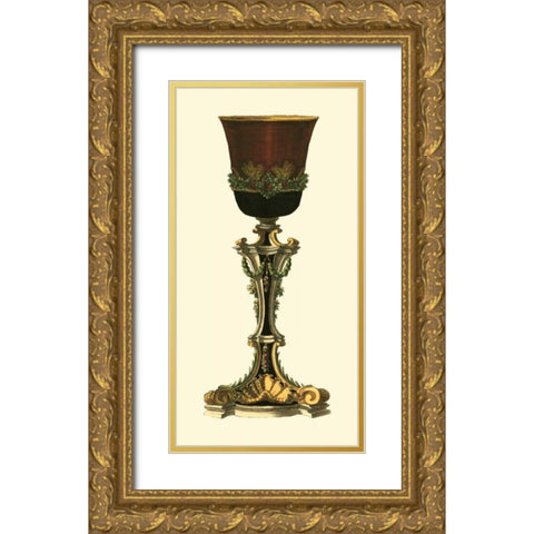 Elongated Goblet II Gold Ornate Wood Framed Art Print with Double Matting by Giardino, Giovanni