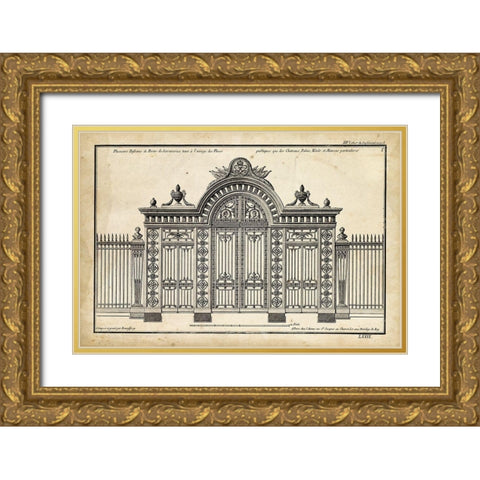 Neufforge Gate III Gold Ornate Wood Framed Art Print with Double Matting by Neufforge
