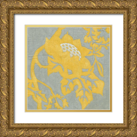 Buttercup Botanical I Gold Ornate Wood Framed Art Print with Double Matting by Zarris, Chariklia
