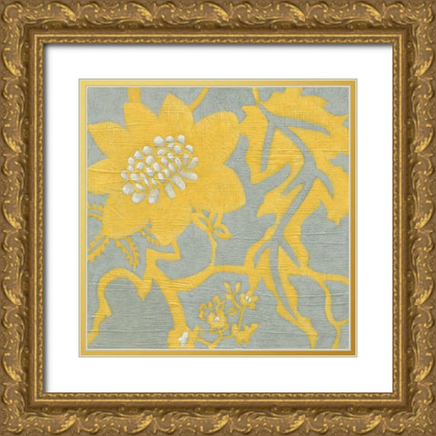Buttercup Botanical IV Gold Ornate Wood Framed Art Print with Double Matting by Zarris, Chariklia