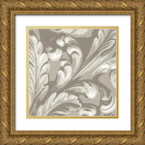 Decorative Relief IV Gold Ornate Wood Framed Art Print with Double Matting by Harper, Ethan