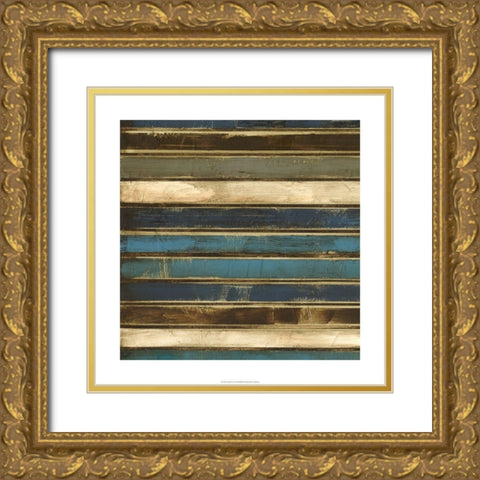 Stacked I Gold Ornate Wood Framed Art Print with Double Matting by Goldberger, Jennifer