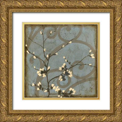 Blossom Branch I Gold Ornate Wood Framed Art Print with Double Matting by Goldberger, Jennifer