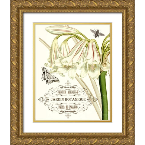 Jardin Botanique I Gold Ornate Wood Framed Art Print with Double Matting by Vision Studio