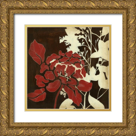 Linen and Silhouettes I Gold Ornate Wood Framed Art Print with Double Matting by Goldberger, Jennifer