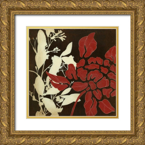 Linen and Silhouettes II Gold Ornate Wood Framed Art Print with Double Matting by Goldberger, Jennifer