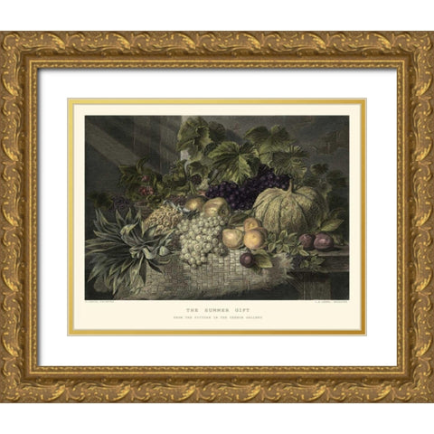 The Summer Gift Gold Ornate Wood Framed Art Print with Double Matting by Lance, G.