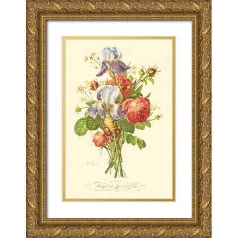 Plentiful Bouquet I Gold Ornate Wood Framed Art Print with Double Matting by Prevost, T.L.