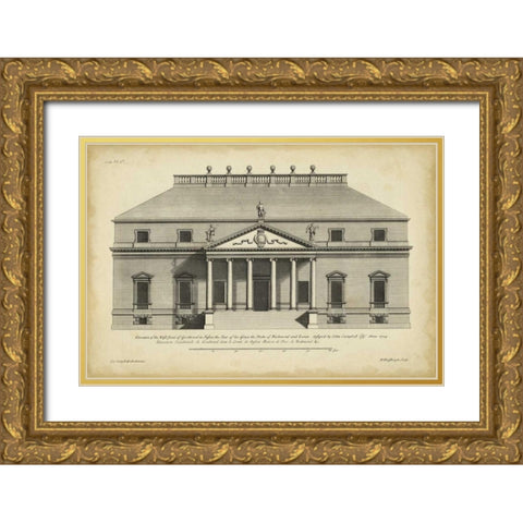 Vintage Facade II Gold Ornate Wood Framed Art Print with Double Matting by Hulsbergh, H.