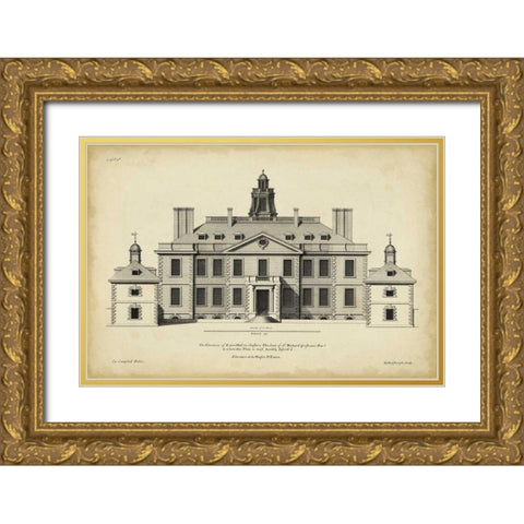Vintage Facade III Gold Ornate Wood Framed Art Print with Double Matting by H. Hulsbergh