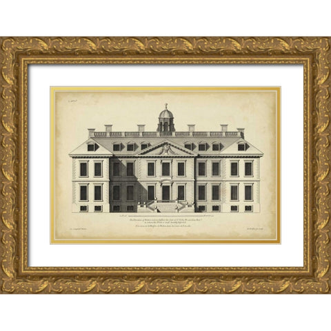Vintage Facade IV Gold Ornate Wood Framed Art Print with Double Matting by H. Hulsbergh