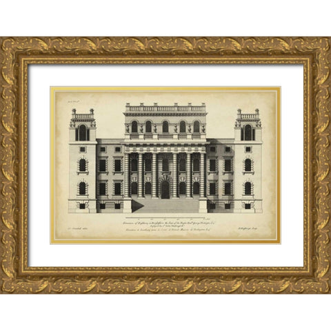 Vintage Facade VI Gold Ornate Wood Framed Art Print with Double Matting by H. Hulsbergh