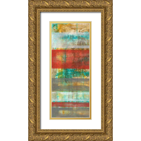 Suspended Kinesis I Gold Ornate Wood Framed Art Print with Double Matting by Goldberger, Jennifer