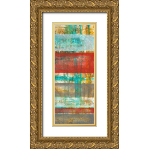 Suspended Kinesis II Gold Ornate Wood Framed Art Print with Double Matting by Goldberger, Jennifer