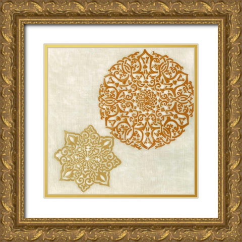 Mandarin Star I Gold Ornate Wood Framed Art Print with Double Matting by Zarris, Chariklia