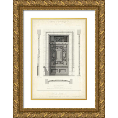 Motifs Historiques IV Gold Ornate Wood Framed Art Print with Double Matting by Unknown