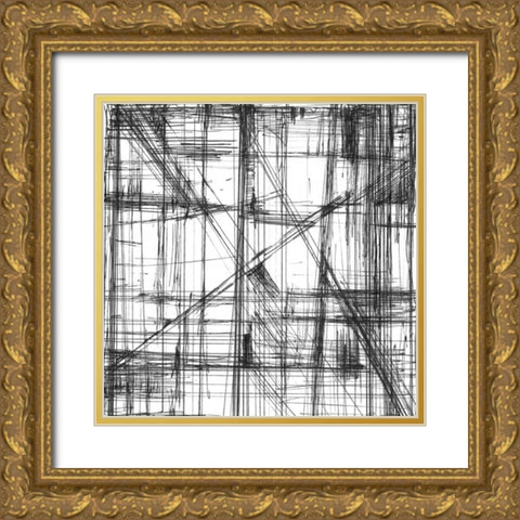 Intersect II Gold Ornate Wood Framed Art Print with Double Matting by Harper, Ethan