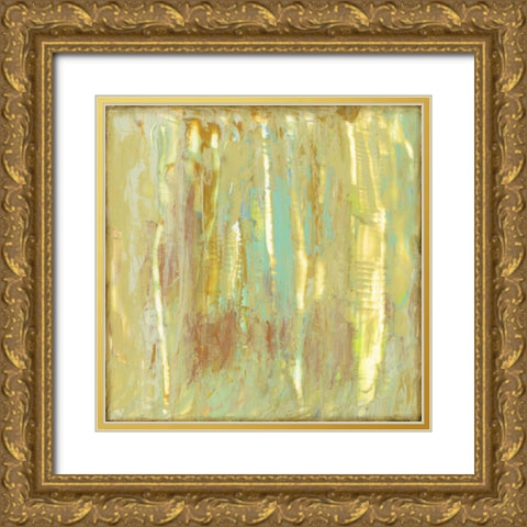 Lime Fusion II Gold Ornate Wood Framed Art Print with Double Matting by Goldberger, Jennifer