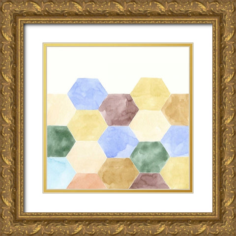 Geometric II Gold Ornate Wood Framed Art Print with Double Matting by Zarris, Chariklia