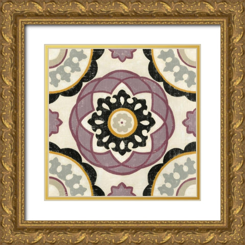Lavender Suzani I Gold Ornate Wood Framed Art Print with Double Matting by Zarris, Chariklia