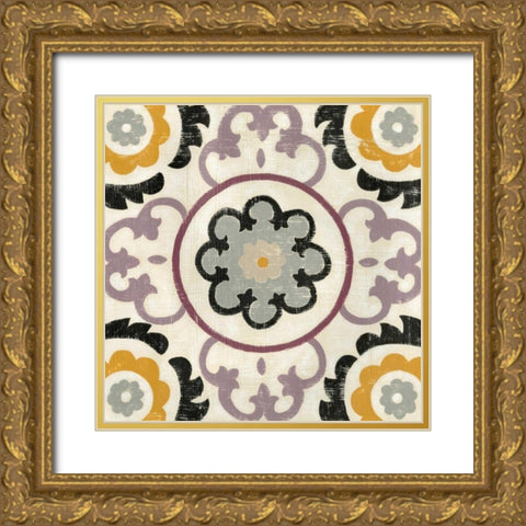 Lavender Suzani III Gold Ornate Wood Framed Art Print with Double Matting by Zarris, Chariklia