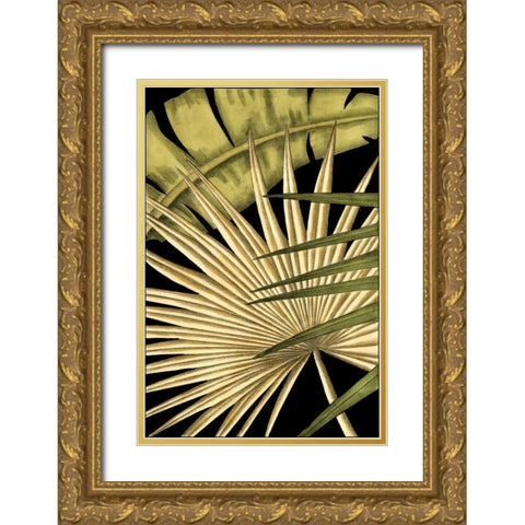 Rustic Tropical Leaves I Gold Ornate Wood Framed Art Print with Double Matting by Harper, Ethan