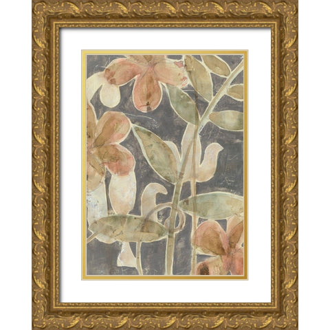 Rainforest Fresco I Gold Ornate Wood Framed Art Print with Double Matting by Goldberger, Jennifer