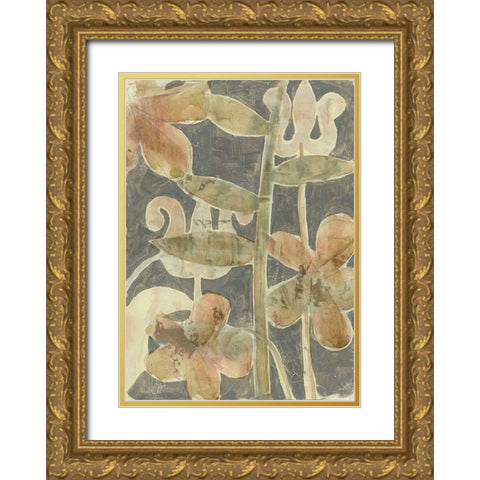 Rainforest Fresco II Gold Ornate Wood Framed Art Print with Double Matting by Goldberger, Jennifer