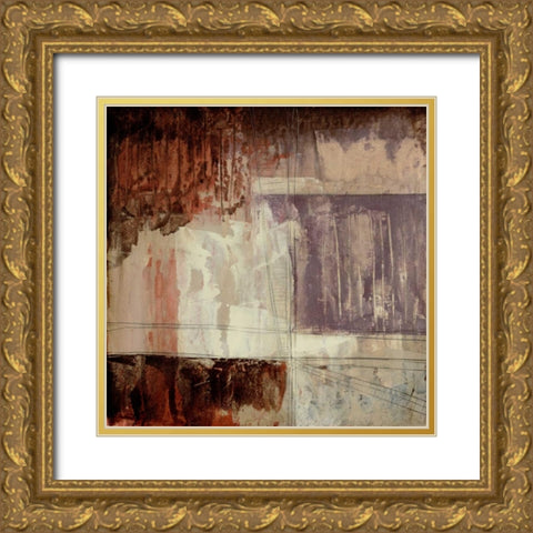 Plum Earth I Gold Ornate Wood Framed Art Print with Double Matting by Goldberger, Jennifer