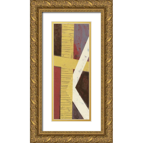 Parallelogram I Gold Ornate Wood Framed Art Print with Double Matting by Goldberger, Jennifer