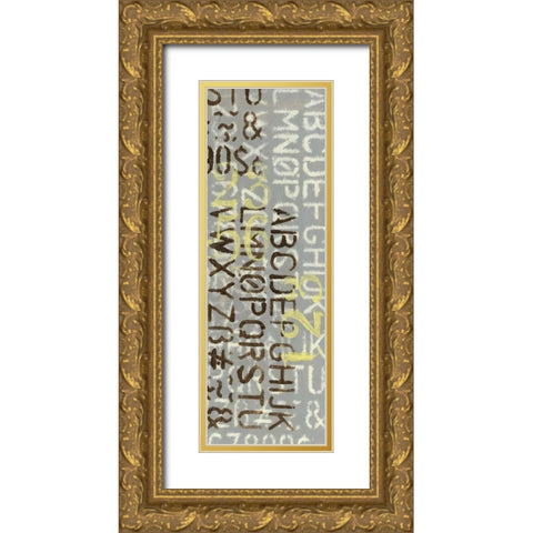 Numbered Letters II Gold Ornate Wood Framed Art Print with Double Matting by Goldberger, Jennifer