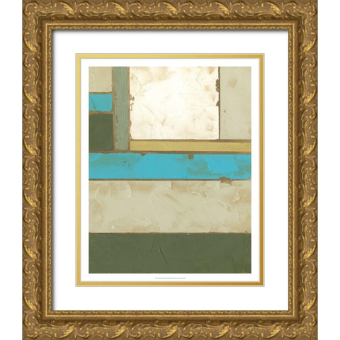 Weathered Paneling II Gold Ornate Wood Framed Art Print with Double Matting by Goldberger, Jennifer