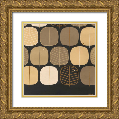 Woodland Motif I Gold Ornate Wood Framed Art Print with Double Matting by Vess, June Erica
