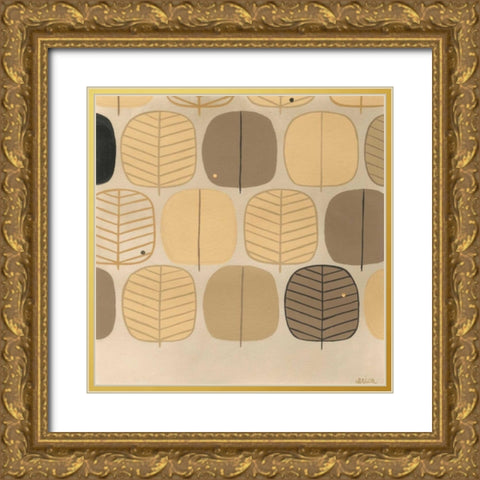 Woodland Motif II Gold Ornate Wood Framed Art Print with Double Matting by Vess, June Erica