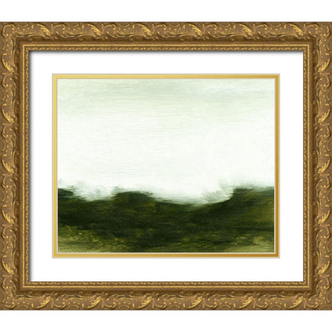 Verdant I Gold Ornate Wood Framed Art Print with Double Matting by Gordon, Sharon