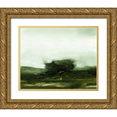 Verdant II Gold Ornate Wood Framed Art Print with Double Matting by Gordon, Sharon