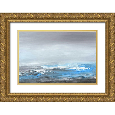 Serene IV Gold Ornate Wood Framed Art Print with Double Matting by Gordon, Sharon