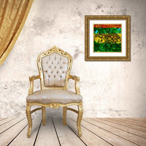 Abstract Leaf Study I Gold Ornate Wood Framed Art Print with Double Matting by Jasper, Sisa