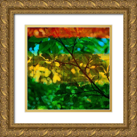 Abstract Leaf Study I Gold Ornate Wood Framed Art Print with Double Matting by Jasper, Sisa